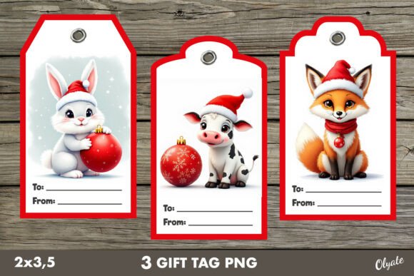 Download Christmas Gift Tag PNG. Cute Animal Lab - Christmas gift tag png Collection