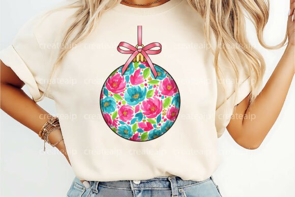 Download Floral Christmas Ornament Ball PNG - Premium Resources