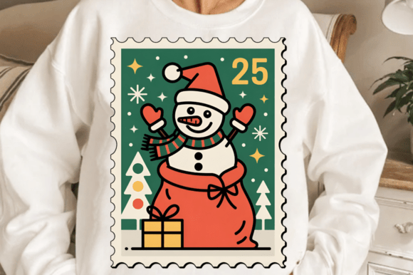 Download Snowman Christmas Stamp Clipart PNG - Premium Resources